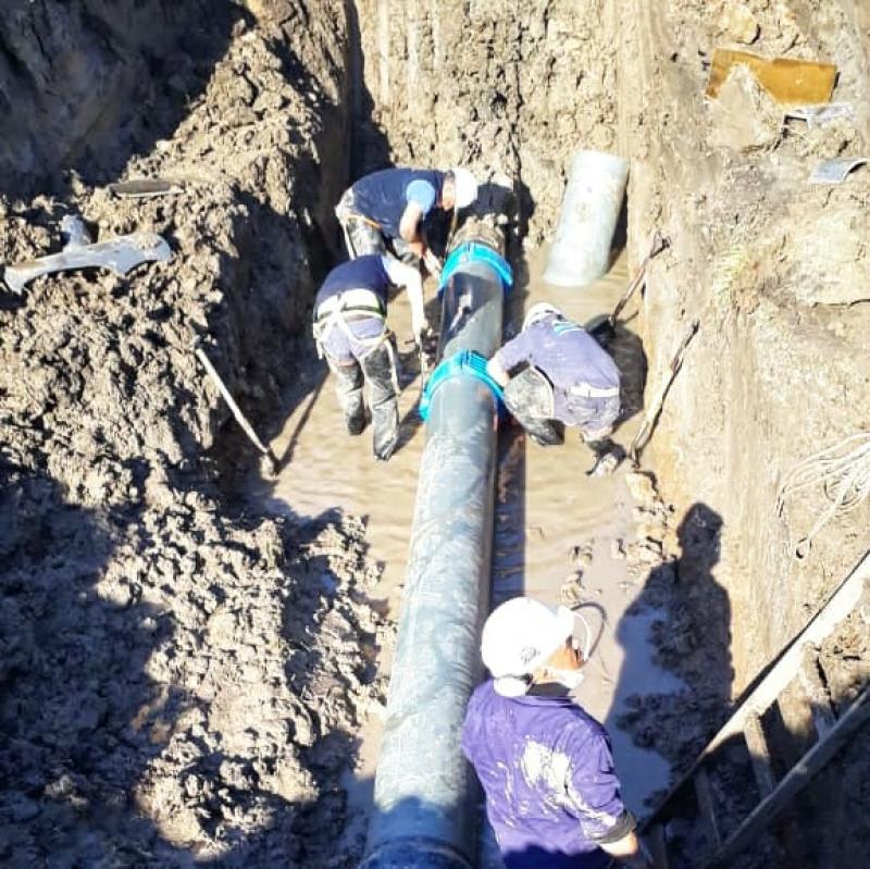 ABSA concluyó la reparación en el Acueducto Norte en La Plata