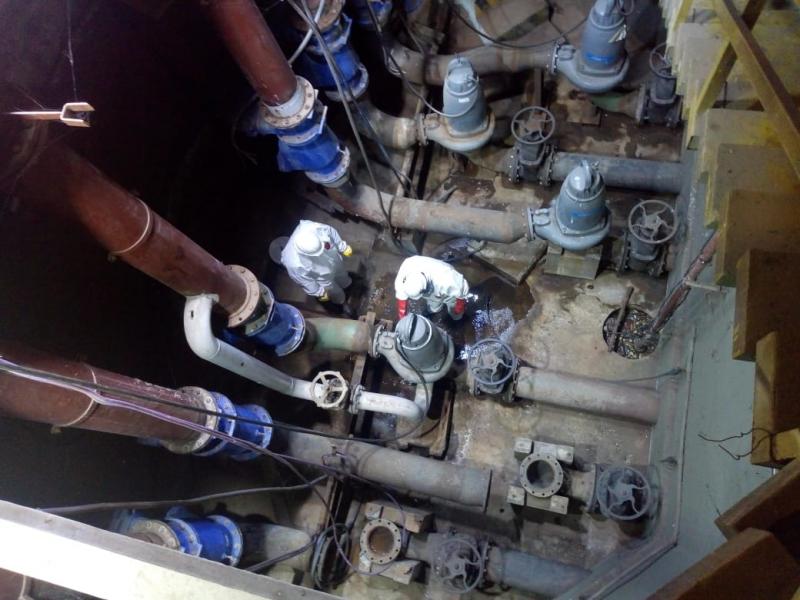 Tareas de mantenimiento en la Estación Elevadora de cloacas de Villa Gesell