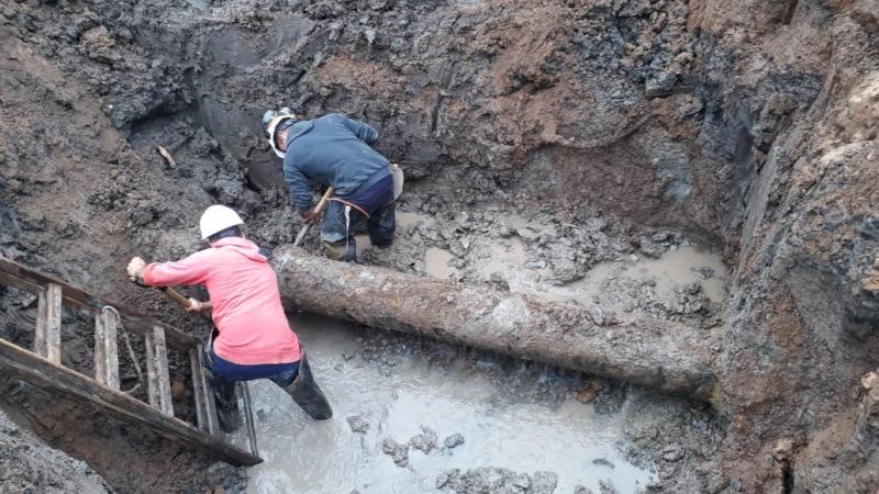 ABSA realizó tareas de reparación en la red de agua en Punta Lara