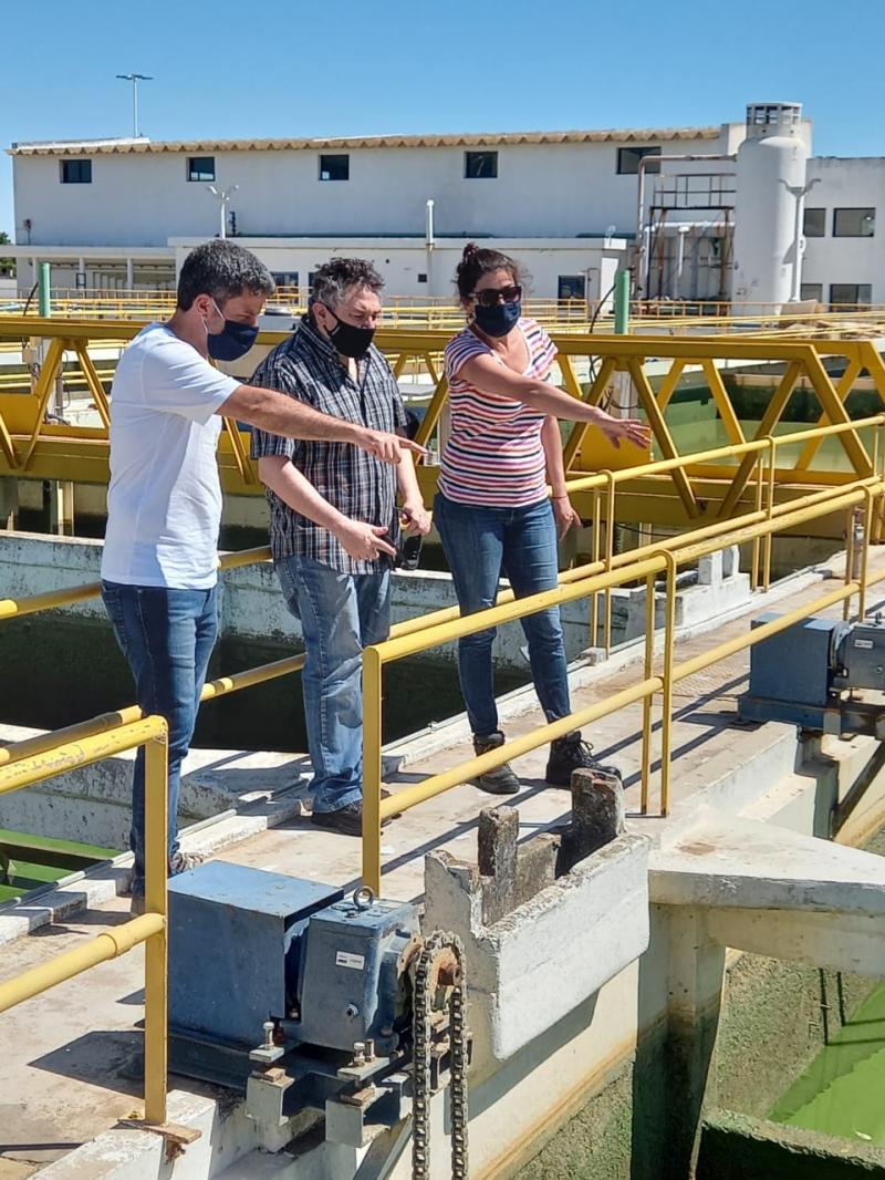 El Presidente de ABSA y el Subsecretario de Recursos Hídricos recorrieron la Planta Potabilizadora de Punta Lara 