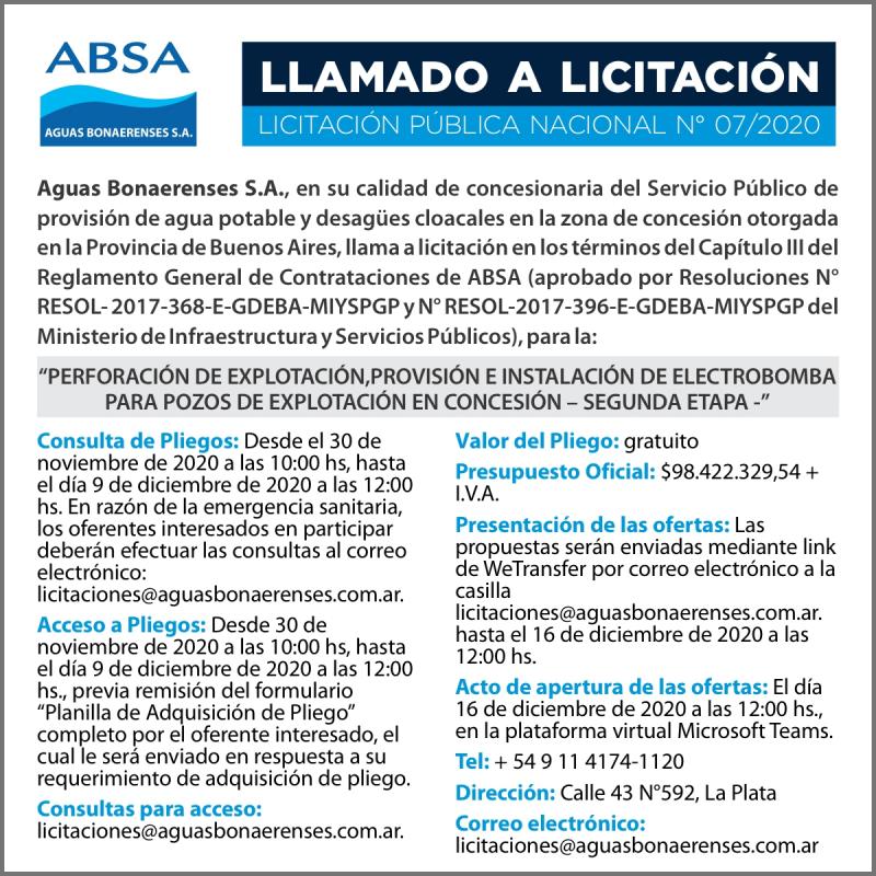 Llamado a Licitación pública