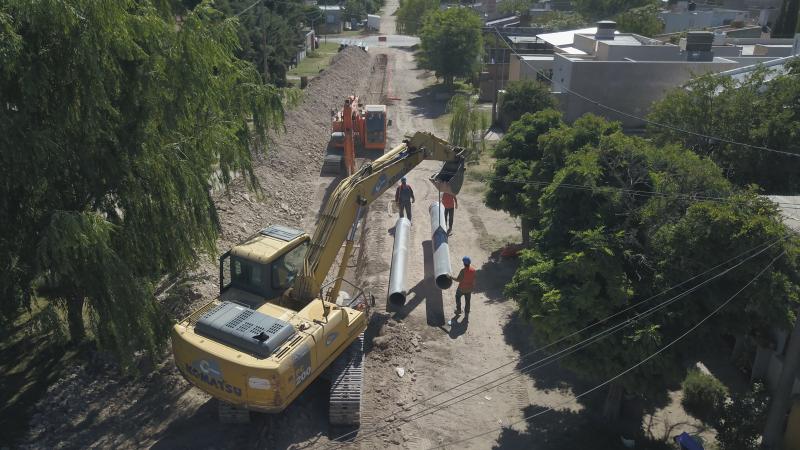 Avance de obras y trabajos en la red de agua en Bahía Blanca