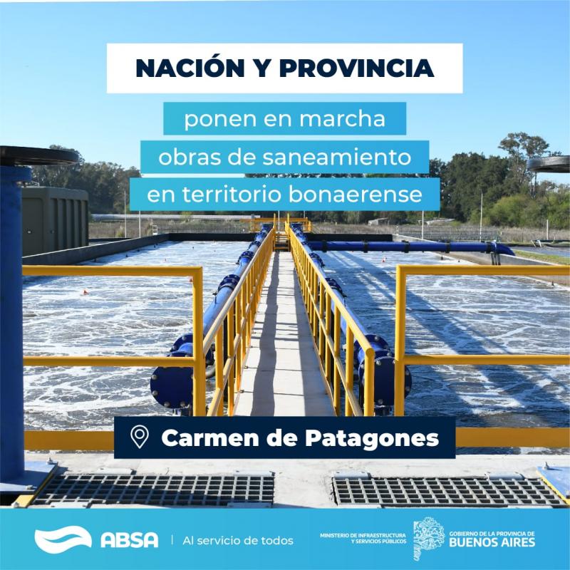 Con una inversión de $ 800 millones de pesos, ABSA construirá una Planta Depuradora en Patagones