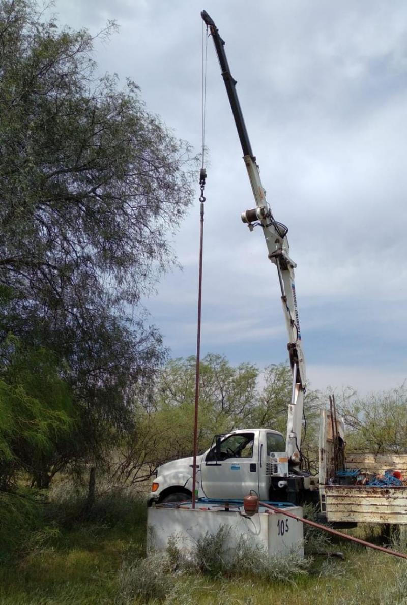 ABSA cambia tres equipos de bombeo sobre la red de agua en Médanos