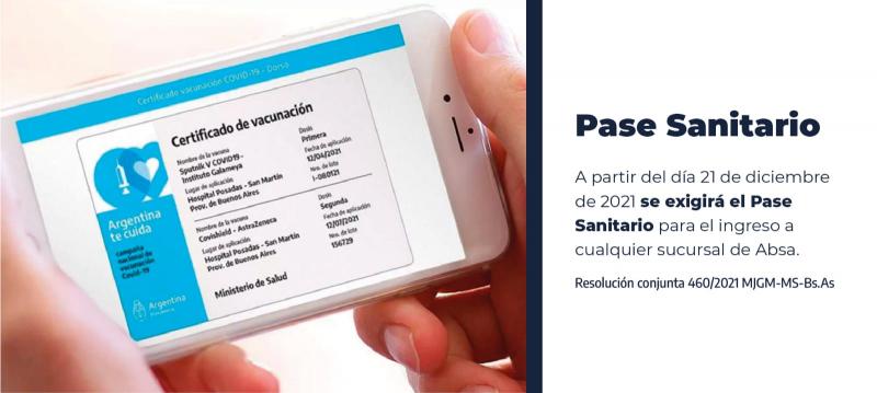 ABSA implementa el Pase Sanitario para los Centros de Atención Personalizada