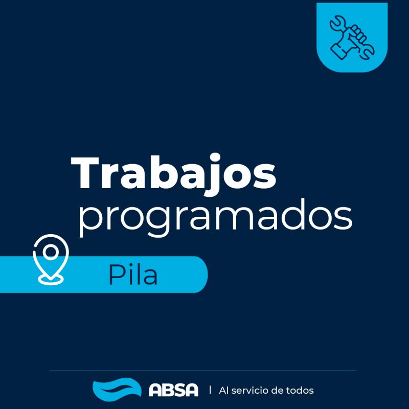 Avanzan las obras de agua en Pila