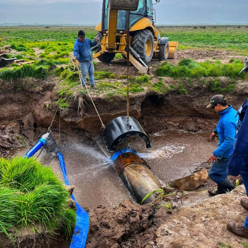 Punta Alta: se reparó el acueducto que abastece a la ciudad