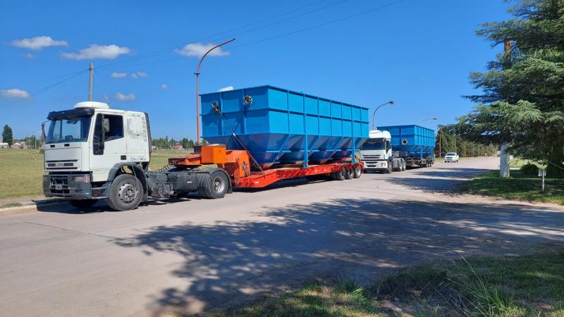 Bahía Blanca: llegaron nuevos módulos para la planta potabilizadora compacta
