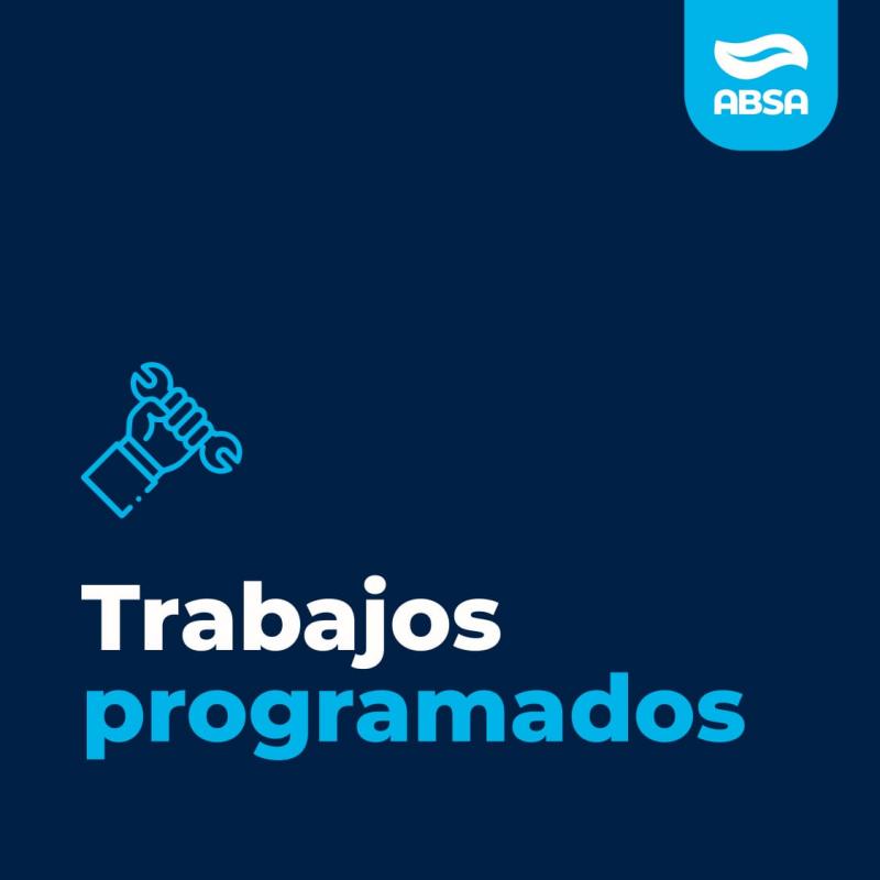 Trabajos programados sobre la red de agua