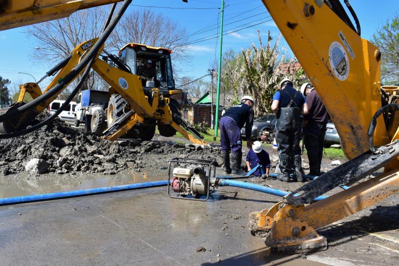 Trabajos de reparación en Punta Lara