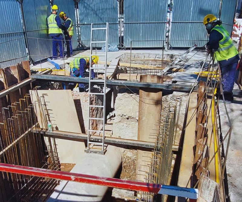 Acueducto de Brandsen: avanza la obra de rehabilitación