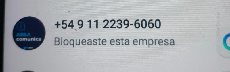 Advertencia de ABSA sobre nueva estafa a usuarios y usuarias a través del número telefónico 11-22396060