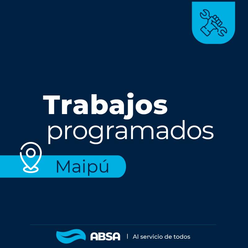Maipú: trabajos programados en la red de agua