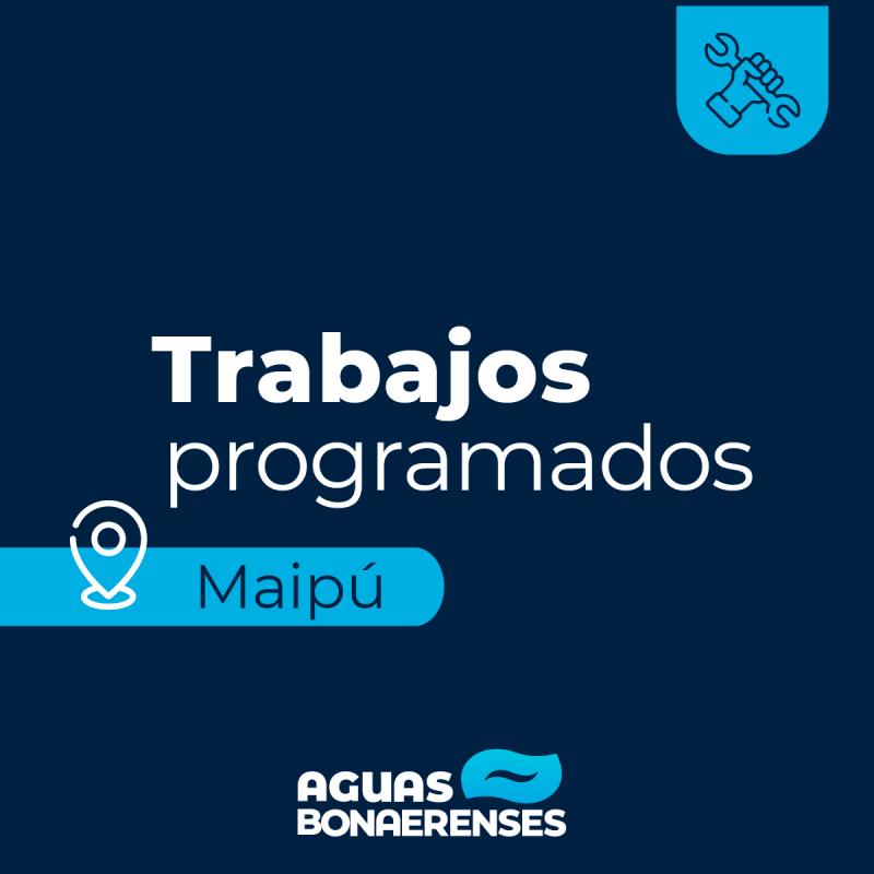 Maipú: trabajos programados sobre la red de agua