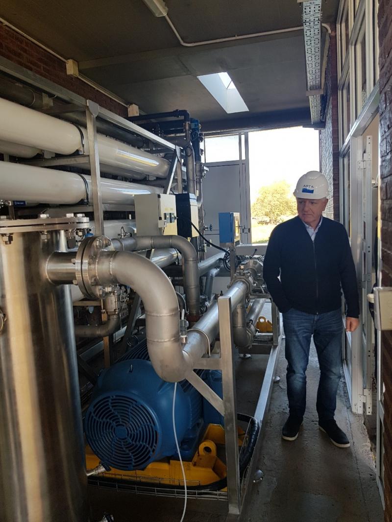 Raffaele Sardella supervisó la obra de la Planta de Osmosis inversa en General Villegas