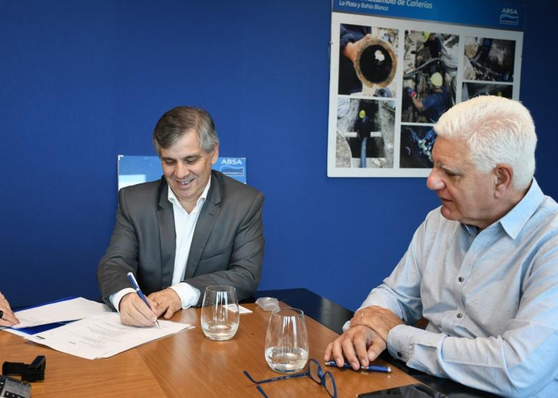 Sardella y Britos firmaron un acta de ejecución de obra para la ciudad de Chivilcoy