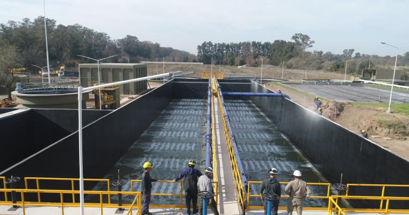 Comenzó la etapa de pruebas s en la Planta Depuradora de ABSA en General Rodríguez