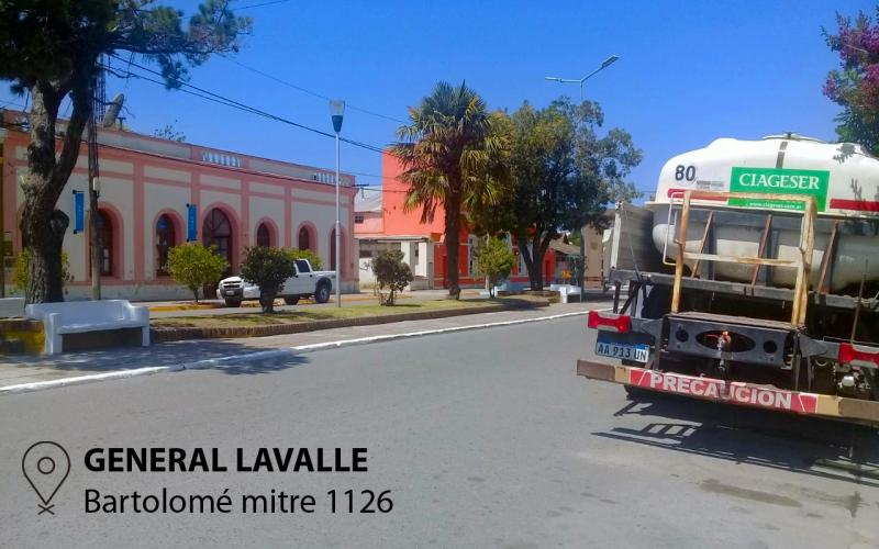 ABSA dispuso una cisterna móvil para abastecer a los usuarios de General Lavalle