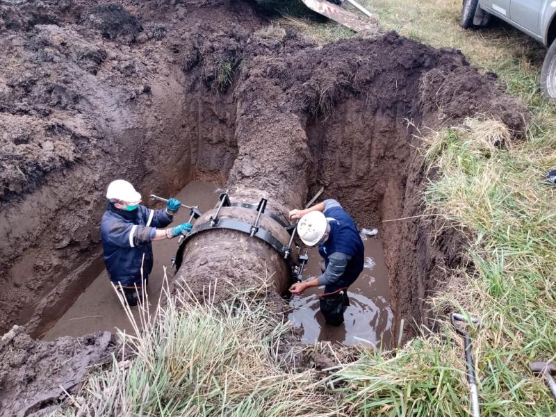 ABSA reparó una pérdida en el Acueducto Nueve de Julio - Carlos Casares