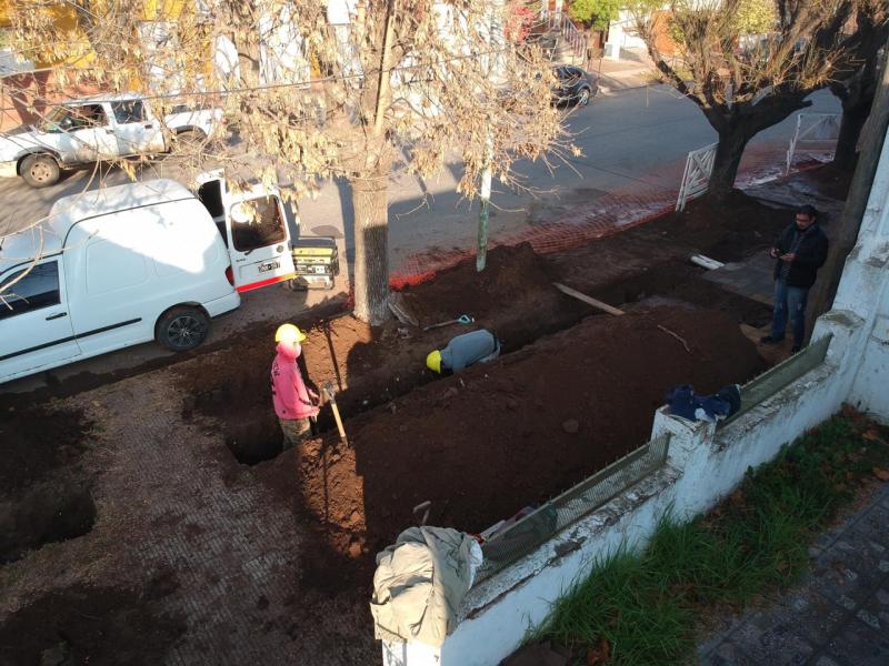 Recambio de cañerías sobre la red cloacal en Bragado