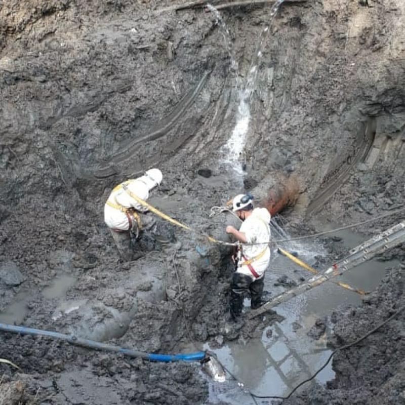 Finalizó la reparación sobre el acueducto en Ensenada