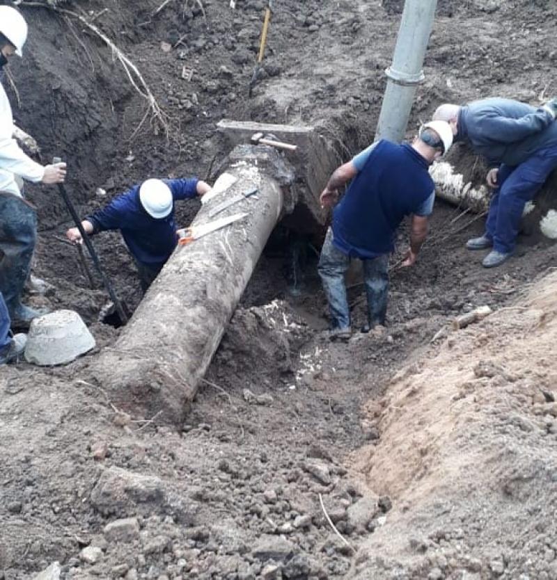 Trabajos de mantenimiento en la red de Berisso