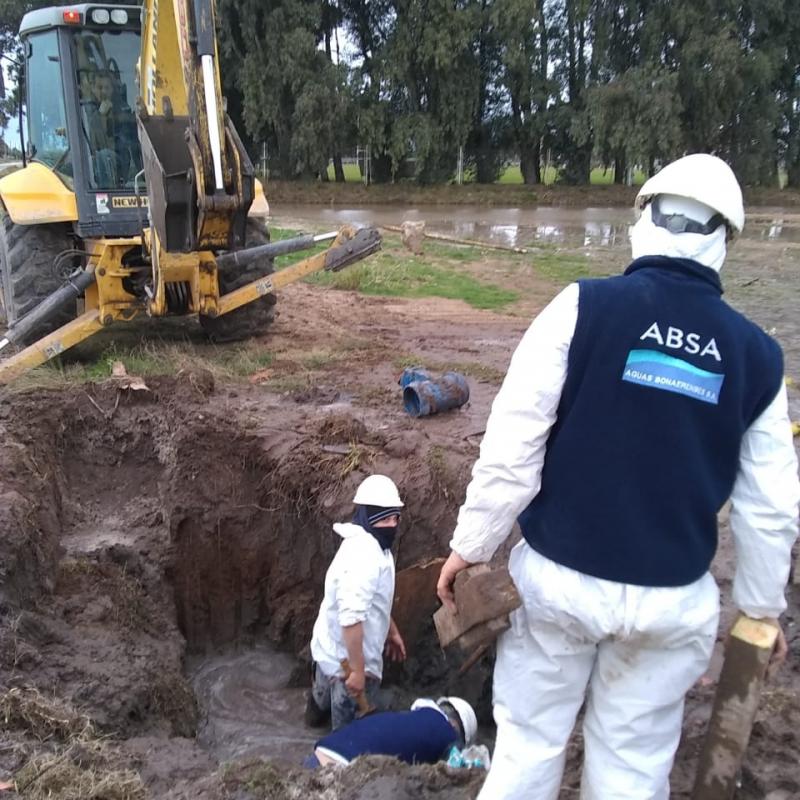 Finalizó la reparación sobre la red de agua en Bahía Blanca