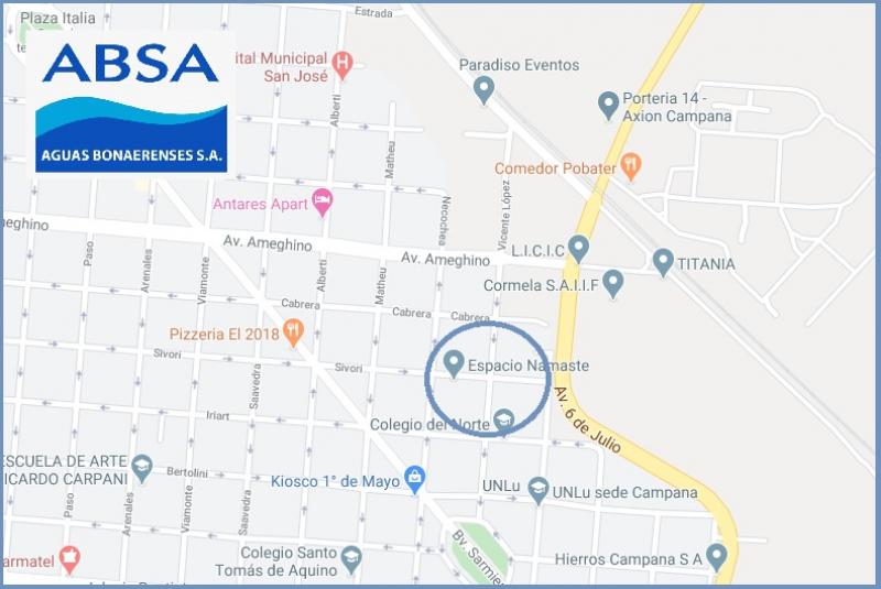 Trabajos programados sobre la red de agua en Campana