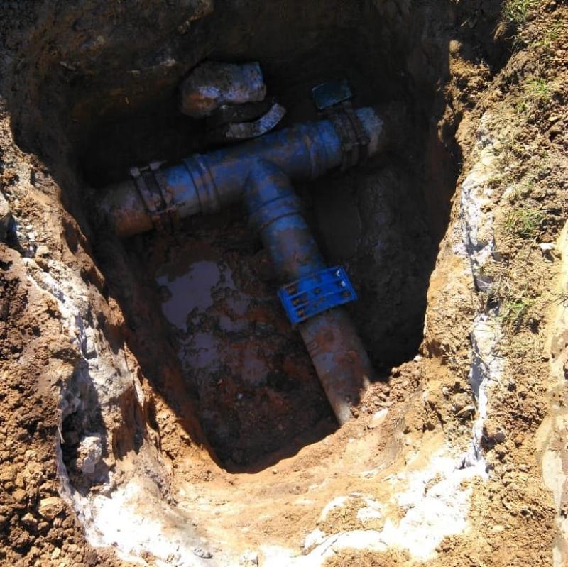 Finalizó el empalme programado en la red de agua de Campana