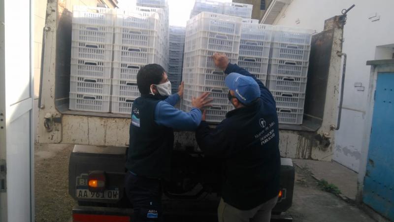 ABSA donó 3600 sachets de agua al municipio de Nueve de Julio