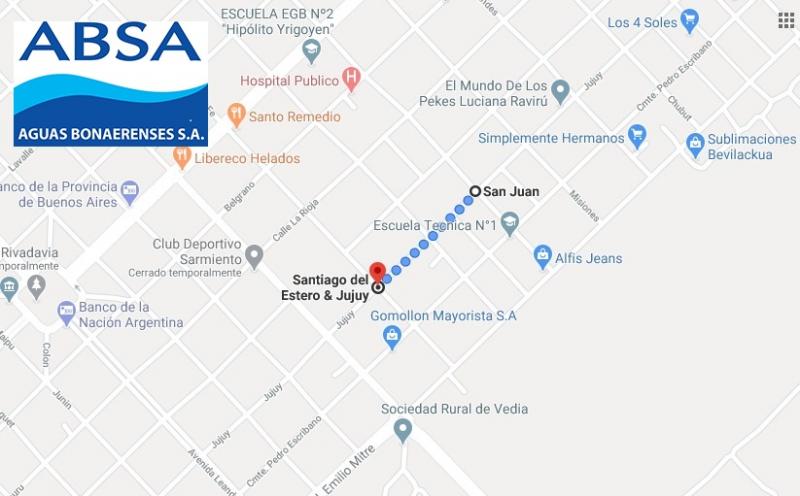 ABSA realiza trabajos en la red de agua de Vedia
