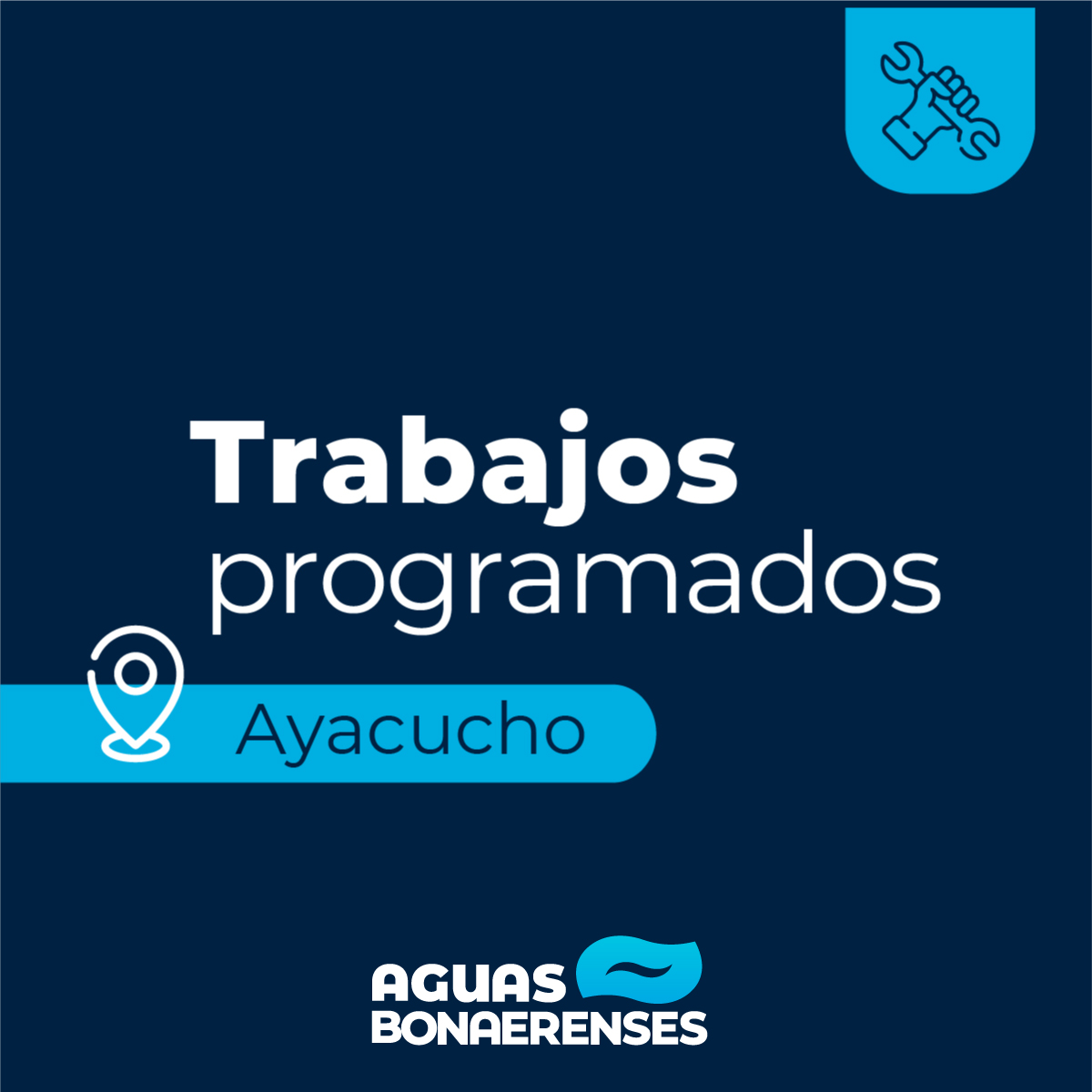 Ayacucho: trabajos programados sobre la red de agua