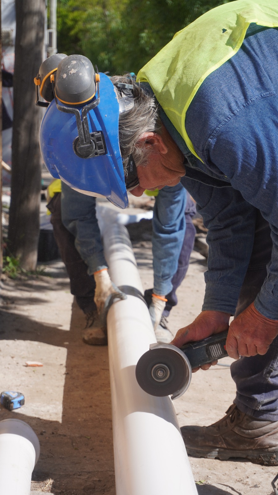 Bahía Blanca: avanza el recambio de colectores cloacales