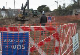 Villa Harding Green: continúa la rehabilitación del colector cloacal