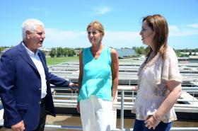 Vidal recorrió la planta depuradora de ABSA en Cañuelas