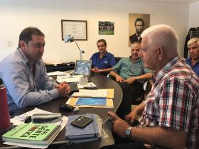 El Presidente de ABSA se reunió con el Intendente de Lincoln y supervisó trabajos en la vía pública