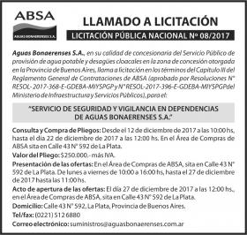 LICITACIÓN PÚBLICA NACIONAL 08/17
