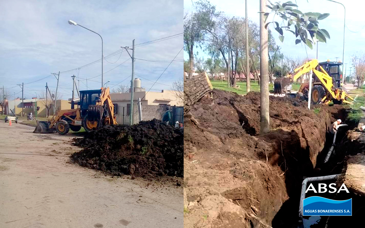 ABSA inició el plan de recambio de cañerías cloacales en el barrio Virgen del Carmen